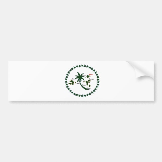 Chuuk Flag Bumper Sticker (Front)