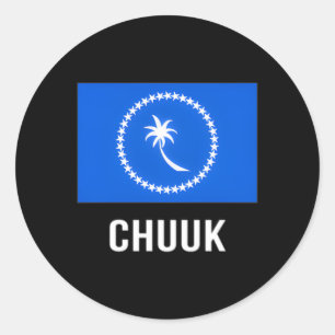 Chuuk Flag Chuukese Classic Round Sticker