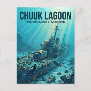 Chuuk Lagoon Federated States of Micronesia Postcard