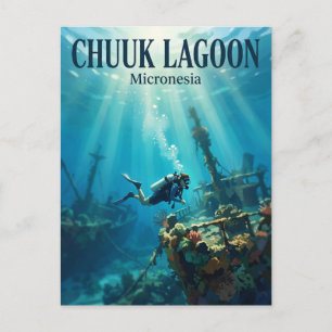 Chuuk Lagoon Micronesia Postcard