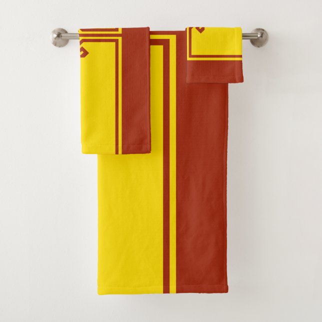 Chuvashia Flag Bath Towel Set (Insitu)