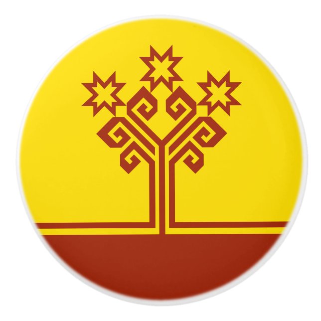 Chuvashia Flag Ceramic Knob (Front)