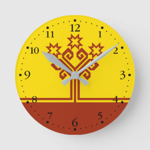 Chuvashia Flag Round Clock
