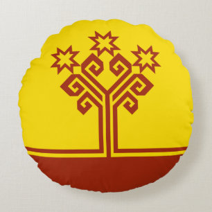 Chuvashia Flag Round Cushion