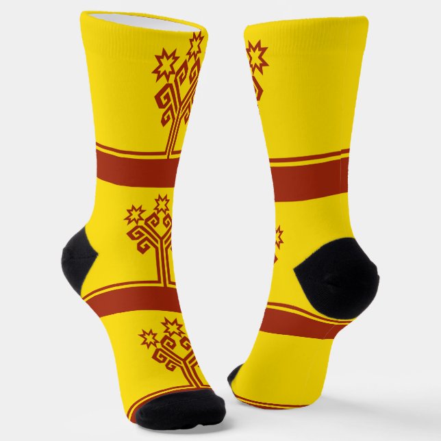Chuvashia Flag Socks (Angled)