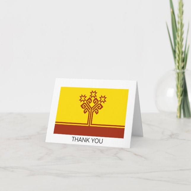 Chuvashia Flag Thank You Card (Front)