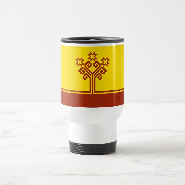 Chuvashia Flag Travel Mug (Center)
