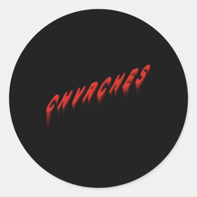 Chvrches Black Diagonal Classic Round Sticker (Front)