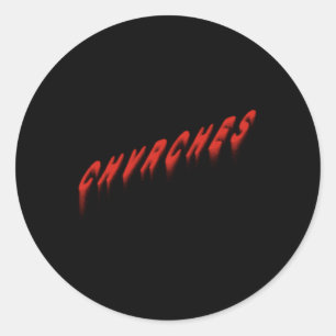 Chvrches Black Diagonal Classic Round Sticker