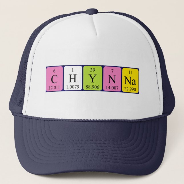 Chynna periodic table name hat (Front)