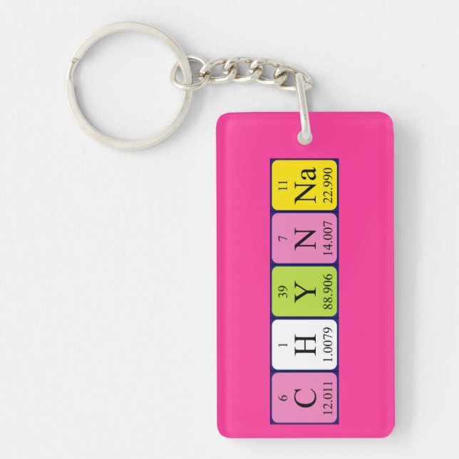 Chynna periodic table name keyring (Front)
