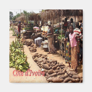 CI - Ivory Coast - traditional market Magnet