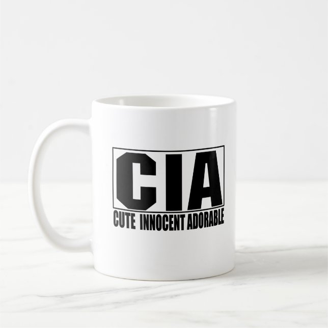 CIA Cute Innocent Adorable Mug (Left)