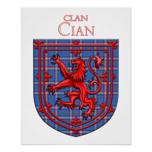 Cian of Ely Tartan Scottish Plaid Poster