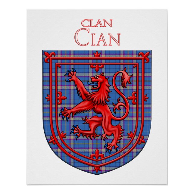 Cian of Ely Tartan Scottish Plaid Poster (Front)