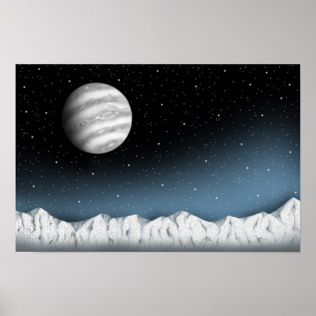 Ciant star viewed from the icy horizon. poster (Front)