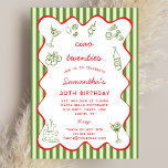 Ciao 20s Italian Pasta Dinner 30th Birthday Party  Invitation<br><div class="desc">Italian Pasta Dinner Party 30th Birthday Invitation – Editable Printable Template for Her - Olive Green and Red Color Palette Say Ciao 20s! and raise a glass to 30 with this Italian-themed 30th birthday party invitation. Perfect for celebrating with wine, pasta, and great friends, this editable and printable birthday invite...</div>