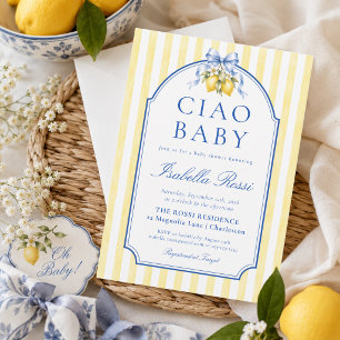 Ciao Baby Amalfi Lemon Baby Shower Invitation