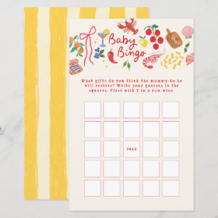 Ciao Baby Baby Shower Bingo Game talian Folk Art