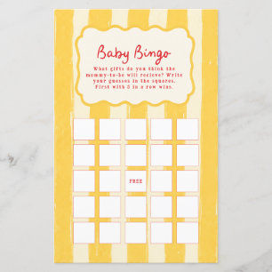 Ciao Baby Baby Shower Bingo Game talian Folk Art