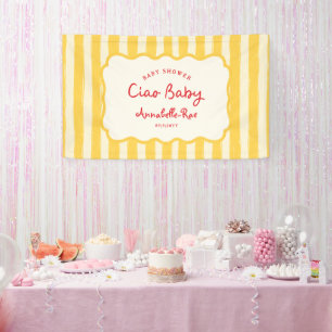 Ciao Baby Baby Shower Personalised Italian Banner