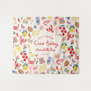 Ciao Baby Baby Shower Personalised Italian Tapestry