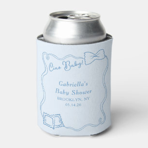 Ciao Baby Hand Drawn Pasta Italian Baby Shower Can Cooler