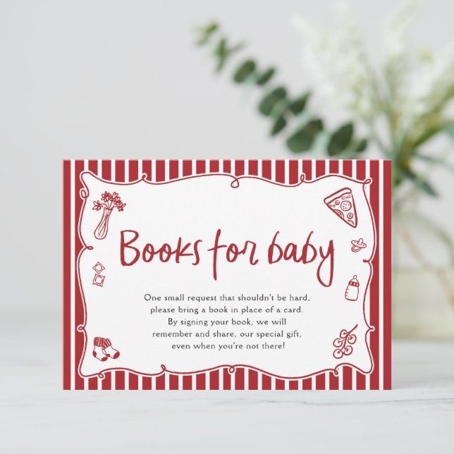 Ciao Baby Italian Baby Shower Books For Baby Game Invitation (Standing Front)