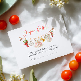 Ciao Baby Italian Baby Shower Diaper Raffle Enclosure Card