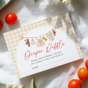 Ciao Baby Italian Baby Shower Diaper Raffle Enclosure Card