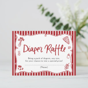 Ciao Baby Italian Baby Shower Diaper Raffle Game Invitation