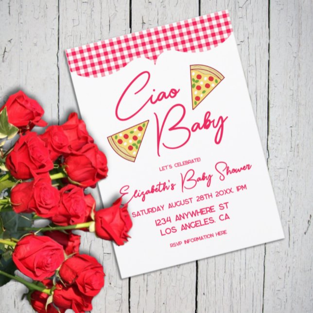Ciao Baby Italian Baby Shower Invitation (Creator Uploaded)