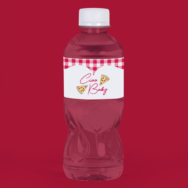 Ciao Baby Italian Baby Shower Water Bottle Label (Creator Uploaded)