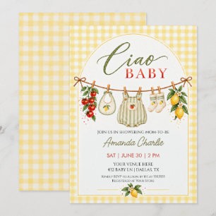 Ciao Baby Italian Garden Baby Shower Invitation