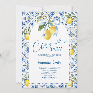 Ciao Baby Italian Lemon Baby Shower Invitation