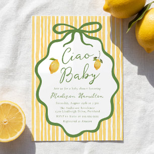 Ciao Baby Italian Lemon Baby Shower Invitation