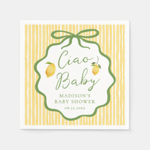 Ciao Baby Italian Lemon Baby Shower Napkin