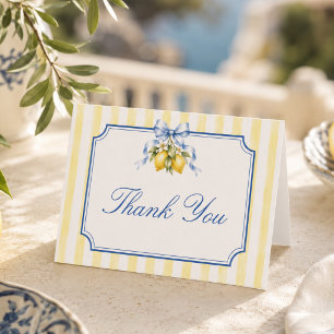 Ciao Baby Italian Lemon Baby Shower Thank You Card