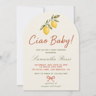 Ciao Baby Italian Market Baby Shower Arch Invitation