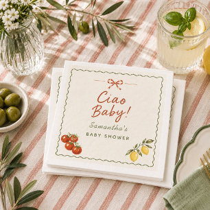 Ciao Baby Italian Market Baby Shower Napkin