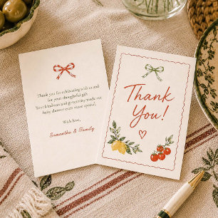 Ciao Baby Italian Market Baby Shower Thank You Card