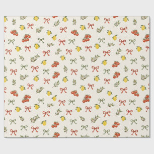 Ciao Baby Italian Market Lemon Tomato Olive Bow Wrapping Paper