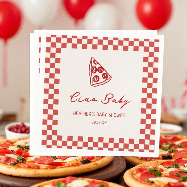 Ciao Baby Italian Pizza Baby Shower Napkin (Creator Uploaded)
