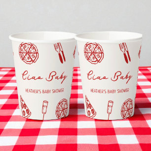 Ciao Baby Italian Pizza Baby Shower Paper Cups