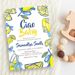 Ciao Baby Lemon Baby Shower Invitation