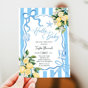 Ciao Baby Lemon Italian Amalfi Boys Baby Shower Invitation