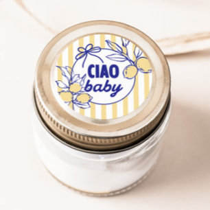 CIAO BABY Lemon Mediterranean Amalfi Classic Round Sticker