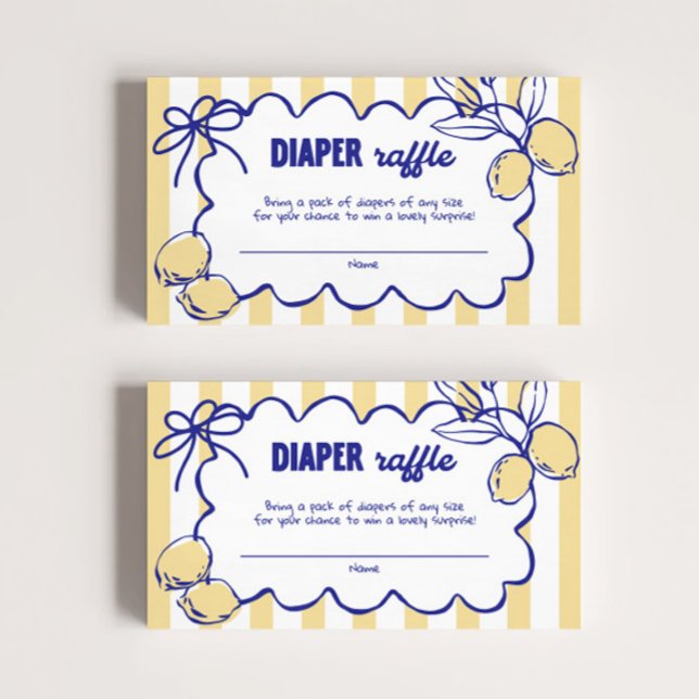 CIAO BABY Lemon Mediterranean Diaper Raffle Enclosure Card (Creator Uploaded)