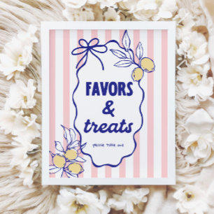 CIAO BABY Lemon Mediterranean Favors & Treats Sign