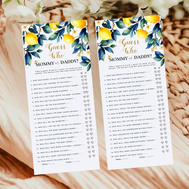 Ciao Baby Lemon Wreath Guess Who Mommy or Daddy  (Creator Uploaded)